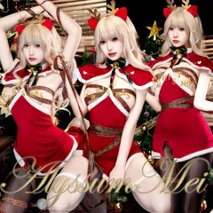 トナカイカチューシャ&光沢ストッキング付きセクシー可愛いトナカイサンタコスプレ衣装フルセット　クリスマス会パーティーサンタコスキャバドレス　クリスマスプレゼント　サンタコスボディスーツ　イベント仮装　ハロウインコスプレ大人レディース　ステージ衣装　写真撮影