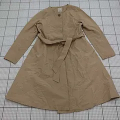 ◇ ⊇ Te chichi ノーカラーロングコート ベージュ系 Mサイズ レディース E  【1508250038907】