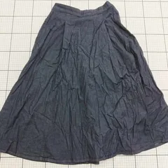 ◇ Θ スカート サイズ 無印良品 ストレッチライトオンスデニム フレアスカート ダークネイビー系 M レディース E  【1508250034329】