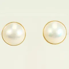 K18YG ピアス マベパール（真珠） 総重量約2.7g