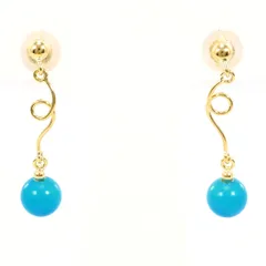 K18YG ピアス ターコイズ 総重量約0.8g