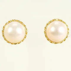 K18YG ピアス マベパール（真珠） 総重量約3.7g