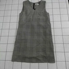 ◇ ワンピース サイズ AG by aquagirl チェック柄ノースリーブワンピース グレー系 Sサイズ レディース E  【1508250037184】