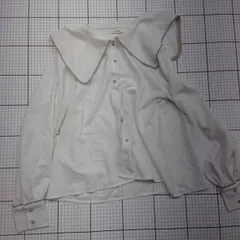 ◇ ⊇ W CLOSET ビッグカラーブラウス オフホワイト系 M レディース E  【1508260017749】