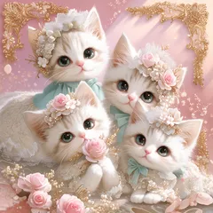 パネル生地　再販　猫8柄　E