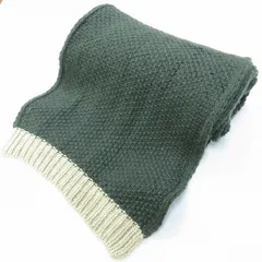 #we ポールスミス PaulSmith マフラー カーキ ベージュ カシミヤ混 ニット メンズ [974652] k01