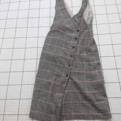 ◇ ⊇ B:MING by BEAMS ジャンパースカート グレンチェック柄 グレー系 M レディース E  【1508260018241】