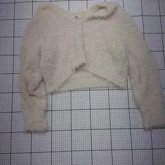 ◇ ⊇ NICE CLAUP フェザーニットカーディガン オフホワイト系 Fサイズ レディース E  【1508260022460】