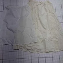 ◇ ⊂ SM2 サマンサ モスモス 麻混 綿混 ラップ風スカート ホワイト系 Mサイズ相当 レディース E  【1508260022590】