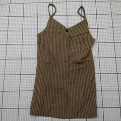 ◇ ⊇ SENSE OF PLACE キャミ ブラウン系チェック柄 Oneサイズ レディース E  【1508260023191】