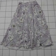 ◇ ⊂ tocco closet フラワープリントスカート ラベンダー系 M レディース E  【1508260023078】