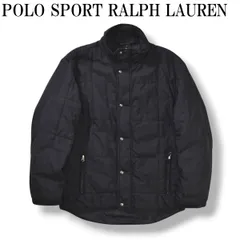 【希少】 90sヴィンテージ ポロスポーツ ラルフローレン POLO SPORT RALPH LAUREN 中綿 キルティングジャケット アウター アメカジ ストリート スポーツミックス L ブラック メンズ