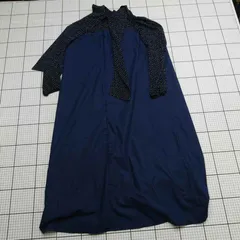 ◇ ⊇ merlo plus 水玉柄 長袖 膝下丈 ワンピース サイズ表記なし ブルー系 レディース E  【1508260046039】のサムネイル