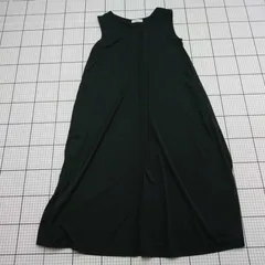 ◇ ⊂ any SiS エニィスィス シンプル 袖なし 膝下丈 ワンピース サイズ2 ブラック系 レディース E  【1508260045957】