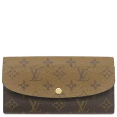 ルイヴィトン LOUIS VUITTON 長財布 ポルトフォイユ エミリー モノグラムキャンバス モノグラムリバースキャンバス モノグラム×モノグラムリバース ゴールド金具 茶  M82157 RFID 【箱】【中古】