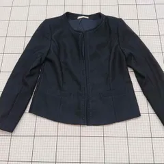 ◇ ⊆ SHOO・LA・RUE ノーカラージャケット ネイビー系 M レディース E  【1509100020233】