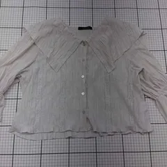 ◇ ⊂ w closet 大襟レースブラウス オフホワイト系 Fサイズ レディース E  【1509100020202】