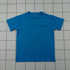 ◇ ⊂ mont-bell モンベル シンプル系 半袖 半袖Ｔシャツ サイズ140 ライトブルー系 キッズ 子供服 E  【1509100032694】