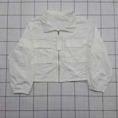 ◇ ⊇ GU 無地 長袖 アウター サイズM ホワイト系 レディース E  【1509190011081】