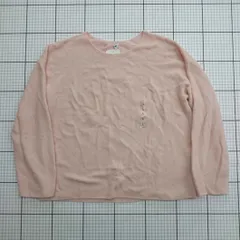 ◇ ⊇ 美品 UNIQLO ユニクロ シンプル系 長袖 クルーネックセーター サイズL ピンク系 レディース E  【1509190008425】