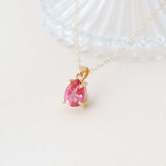 S925 天然ルビー6×8mm ペンダントトップ PG色 - メルカリ