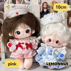 10cm 着せ替え ぬいぐるみ服 ちびぬい 推し活 推しぬい ピンク ドレス 綿人形 棉花娃娃 ちびぬい服 ちびぐるみ コットンドール 綿人形 cotton doll-E052