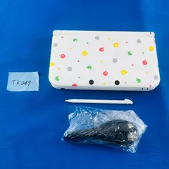 ◇TK049【限定モデル】Nintendo 3DSLL とびだせどうぶつの森 仕様 本体 コード付き ホワイト 任天堂 ニンテンドー DS 3DS  携帯型ゲーム機 どうぶつの森 コラボ商品 限定カラー オリジナルデザイン オリジナルカラー