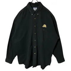 ボタンダウン Lee ブラック デニム XL 刺繍 ワンポイント シャツ メンズ