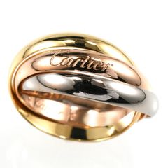 Cartier カルティエ トリニティリング ダイヤ MM スリーカラー 3連