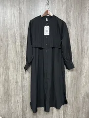 美品 junoah ジュノア タグ付 フレア ロング ワンピース sizeM/黒 ■◇ レディース