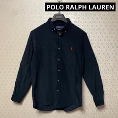 ✡️美品✡️ポロラルフローレン✡️メンズ✡️長袖ボタンダウン　コーデュロイシャツ✡️ブラック✡️サイズL✡️ラルフローレン(合)
