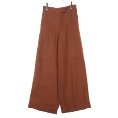 美品 TOMORROWLAND トゥモローランド 日本製 フレアパンツ 32 ブラウン レディース 古着