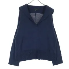 Banana Republic バナナリパブリック 長袖 Vネック ニット M ネイビー レディース 古着