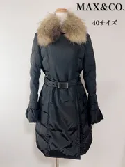 MAX&CO. マックスアンドコー　ダウンコート　ファー　黒　アシンメトリー　ロング