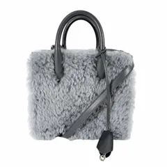 ■極美品■バレンシアガ■ハンドバッグ■トートバッグ■２WAY■ファー■グレー系■J0508のサムネイル