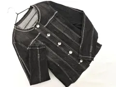 コシノヒロコ HIROKO BIS フリンジ デニム ジャケット Gジャン 大きい