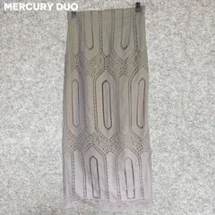 MERCURY DUO レース編みタイトスカート クリーム色 Mサイズ