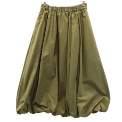 nano universe ナノユニバース ロング丈 バルーン スカート F カーキ レディース 古着