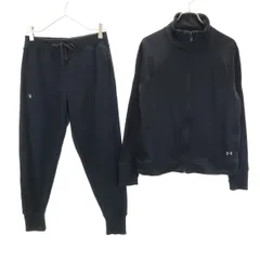 UNDER ARMOUR アンダーアーマー トレーニング ジャージジャケット 上下 セットアップ LG//MD ブラック トリコット裏地 メンズ 古着