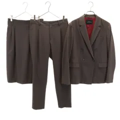 green label relaxing グリーンレーベルリラクシング ウールブレンド パンツスーツ 上下 セットアップ 40 ブラウン スカート付き ユナイテッドアローズ レディース 古着