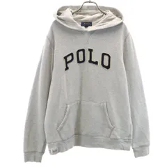 POLO RALPH LAUREN ポロラルフローレン 長袖 スウェットパーカー XL/18-20 グレー プルオーバー 裏起毛 キッズ 古着