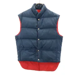 COMFY コンフィー 80s ヴィンテージ グース ダウンベスト M ネイビー リバーシブル メンズ 古着