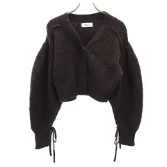 SNIDEL スナイデル 長袖 ショート丈 ニットカーディガン F ダークブラウン系 レディース 古着