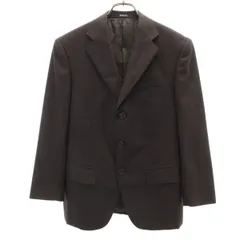 美品 REGAL リーガル ストライプ柄 テーラードジャケット YA1 ブラック系 メンズ 古着