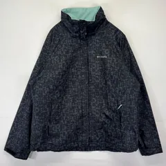 古着 コロンビア Columbia ナイロンジャケット ワンポイント フルジップ アウトドア 総柄 XL マルチカラー レディース