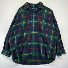 古着 90's/90年代 ラルフローレン RALPH LAUREN 長袖シャツ ワンポイント チェック柄 BLAKE  大きいサイズ XXL マルチカラー メンズ