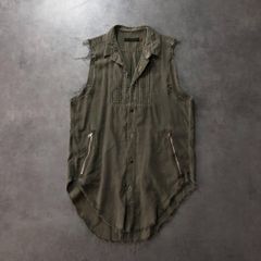 KIMINORI MORISHITA リネン レザー ベスト 52 - メルカリ