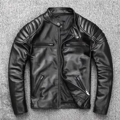 レザージャケット メンズファッション 牛革 ライダース 本革 アウター コート 革ジャン バイクジャケット S M L XL 2XL 3XL 4XL 5XL 6XL M1028-QH7B-1