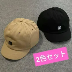 帽子 2色セット メンズ レディース つば短い アンパイアキャップ m ロゴ M1028-L8OB-1