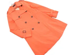 新品未使用 アンタイトル トレンチコート ロングコート ベルト M オレンジ トレンチコート レディース ロング 春 秋 スプリングコート トレンチ